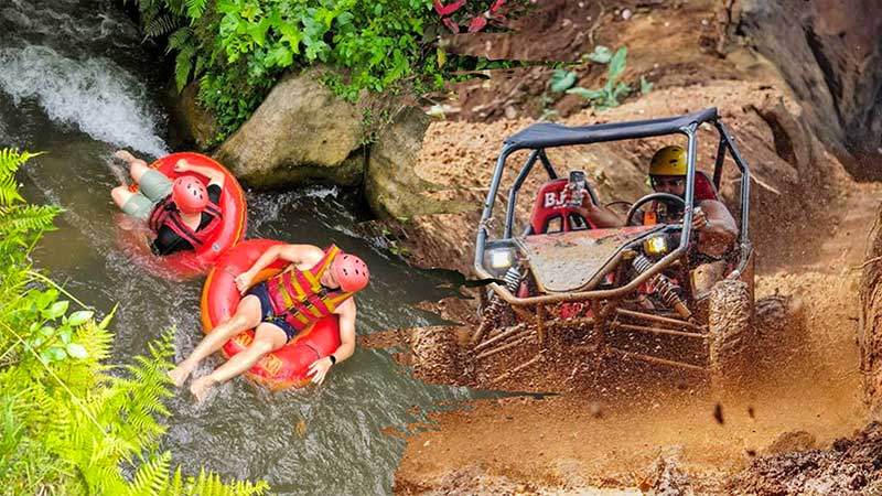 UTV Buggy Ride and Cave Tubing